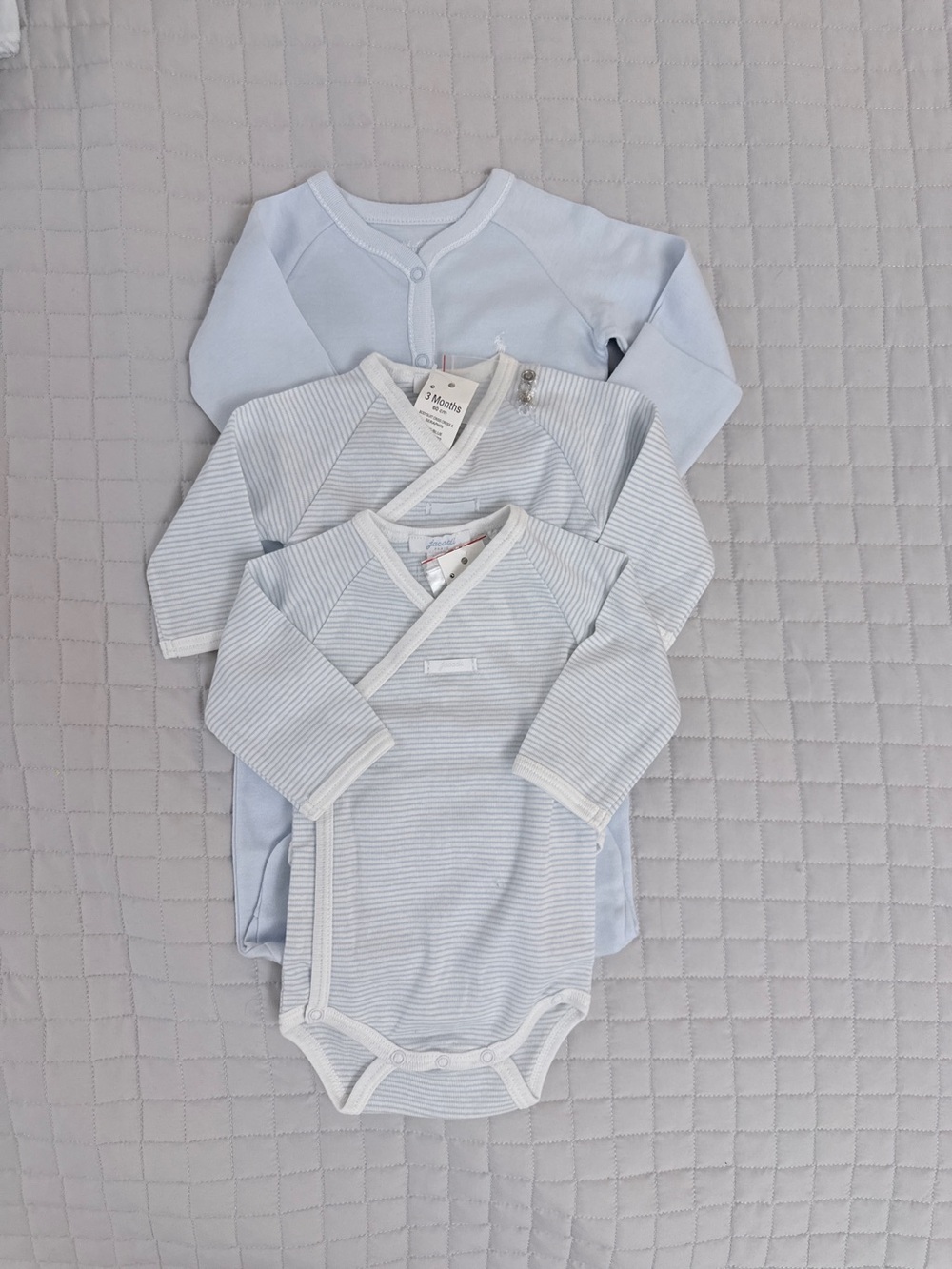 Jacadi tops and Ralph Lauren Light Blue Baby One-Piece
